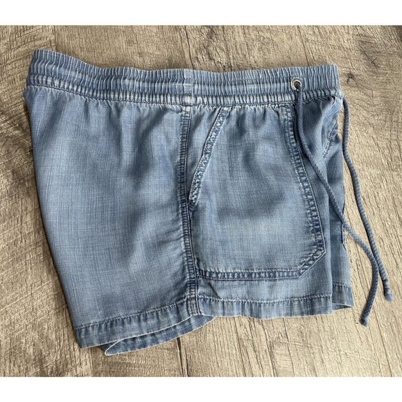 Banana Republic Shorts Womens‎ XS Blue Soft Lyocell Casual Elastic Waist Pockets - Picture 2 of 10